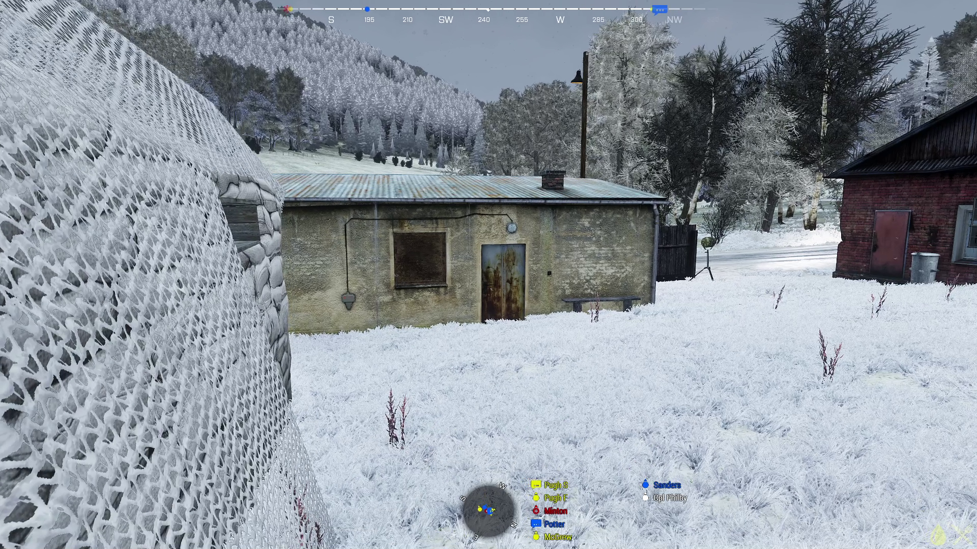 Screenshot from Operation Repair Steam (2026-03-01) - Holding out in a very chilly little outpost, fighting both Luddites and the cold. It looks like Chernogorsk is under a major attack by the Luddites.